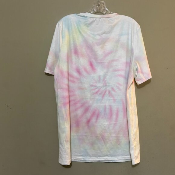 Say Yes To Adventure Tie-Dye Graphic Tee — Oversized XXL Pastel Van Roadtrip - Picture 2 of 4